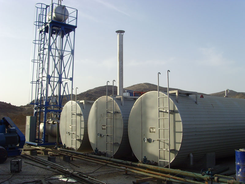 Horizontalis Bitumen Repono Tank